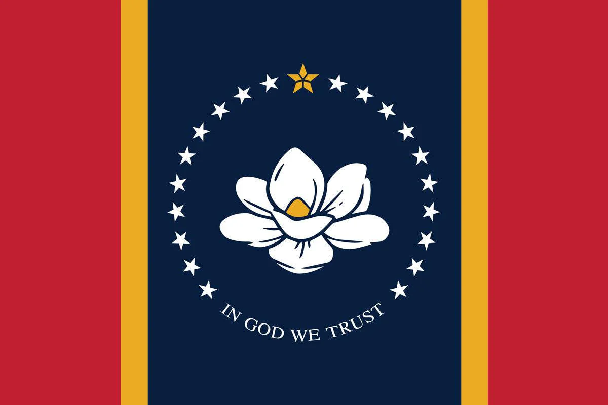 Mississippi State Flag Made in USA – Official 2021 Magnolia Design - Image 2