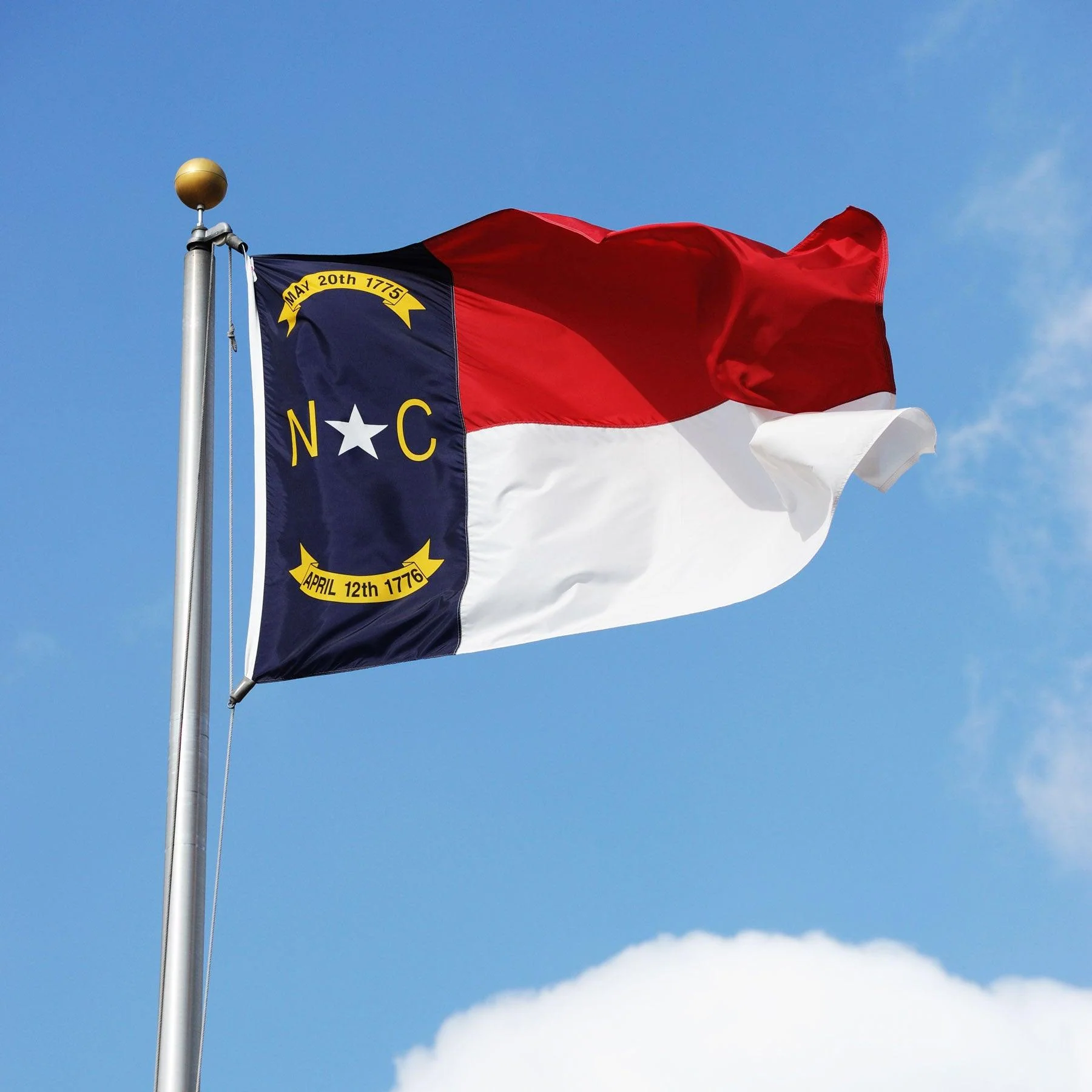 North Carolina State Flag Made in USA – Heavy Duty Nylon - Image 3
