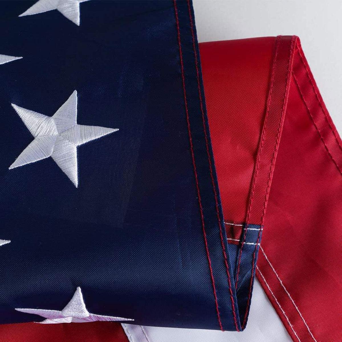 Nylon American Flag (4x6 foot) Embroidered Stars & Sewn Stripes - Image 6