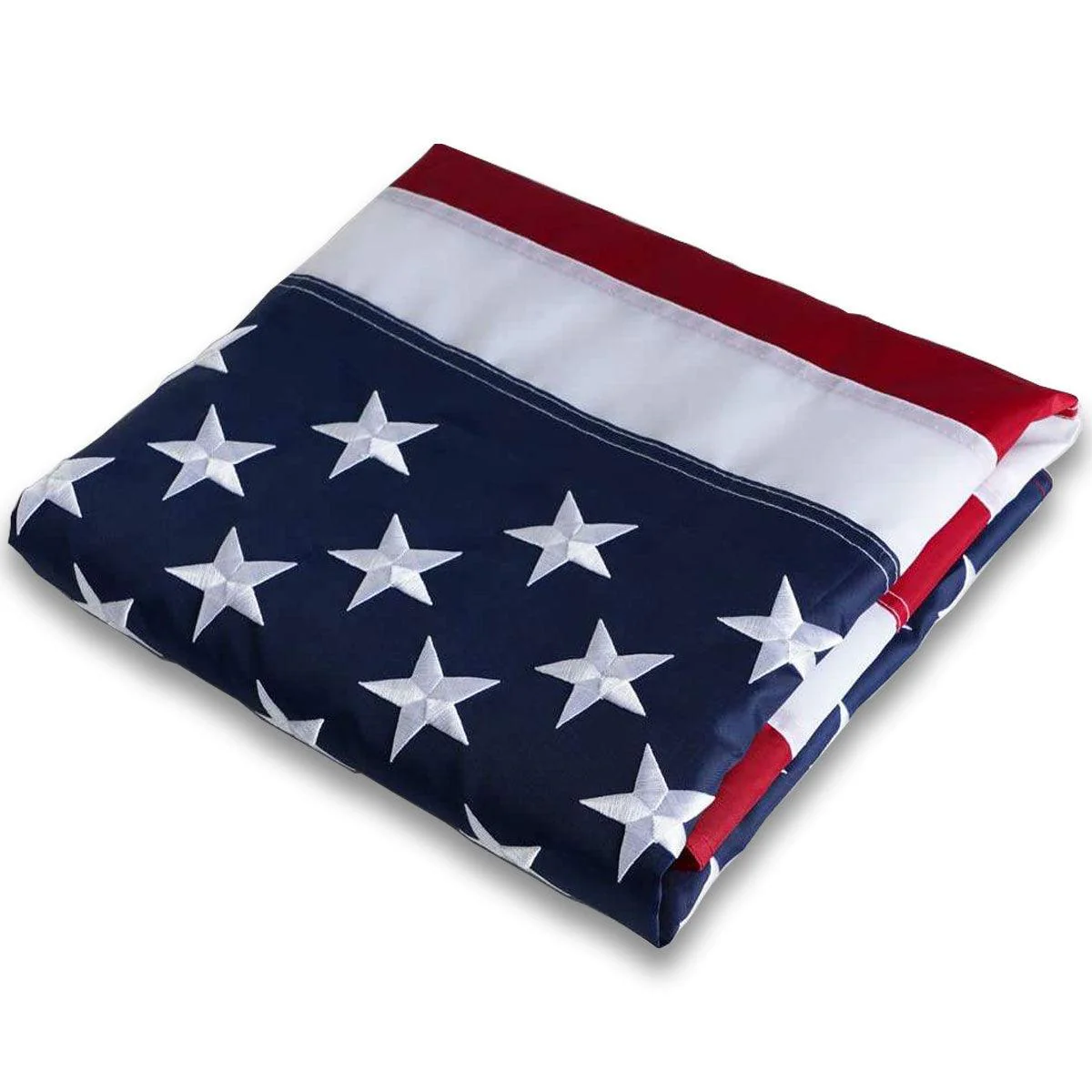 Nylon American Flag (4x6 foot) Embroidered Stars & Sewn Stripes - Image 8