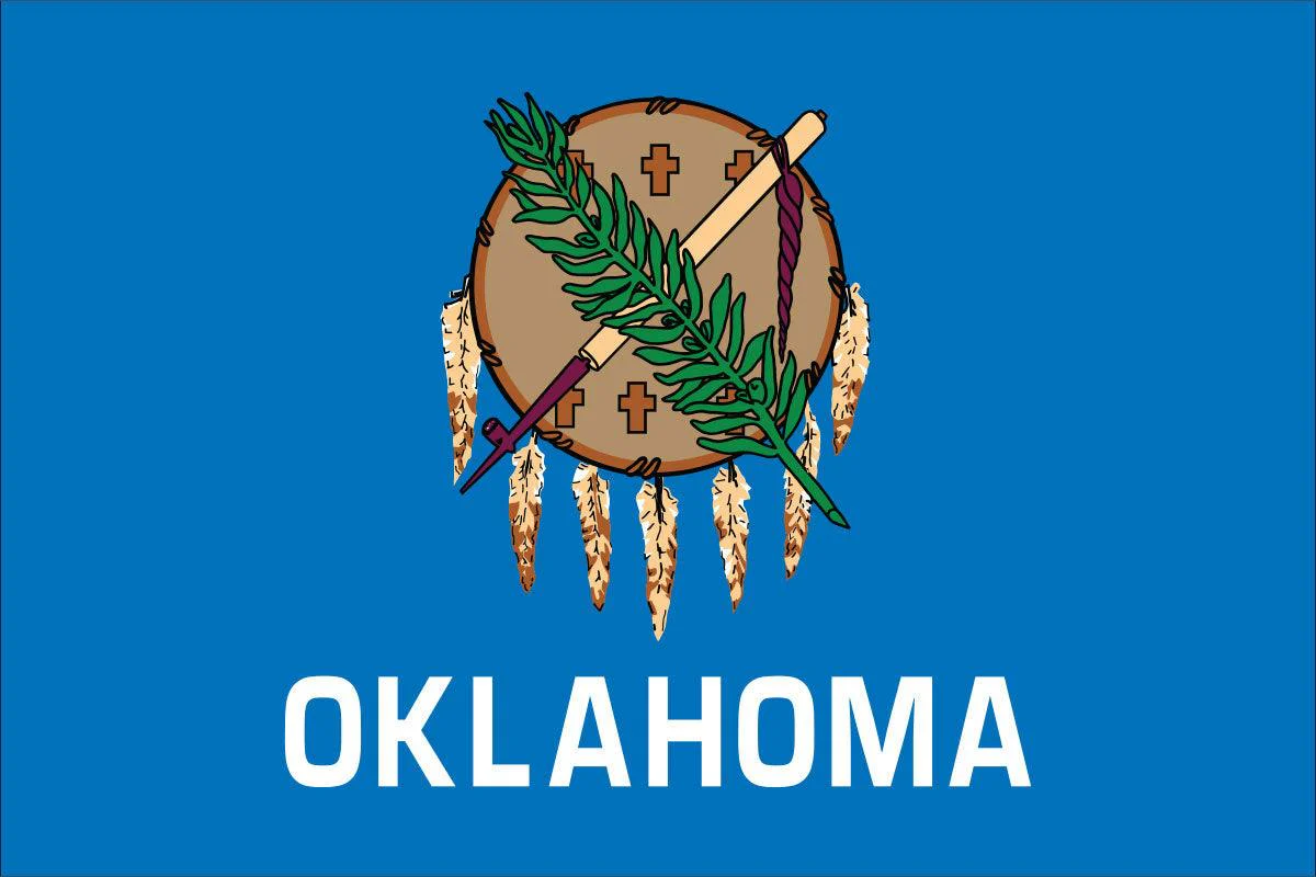 Oklahoma State Flag Made in USA – Heavy Duty Nylon - Image 2