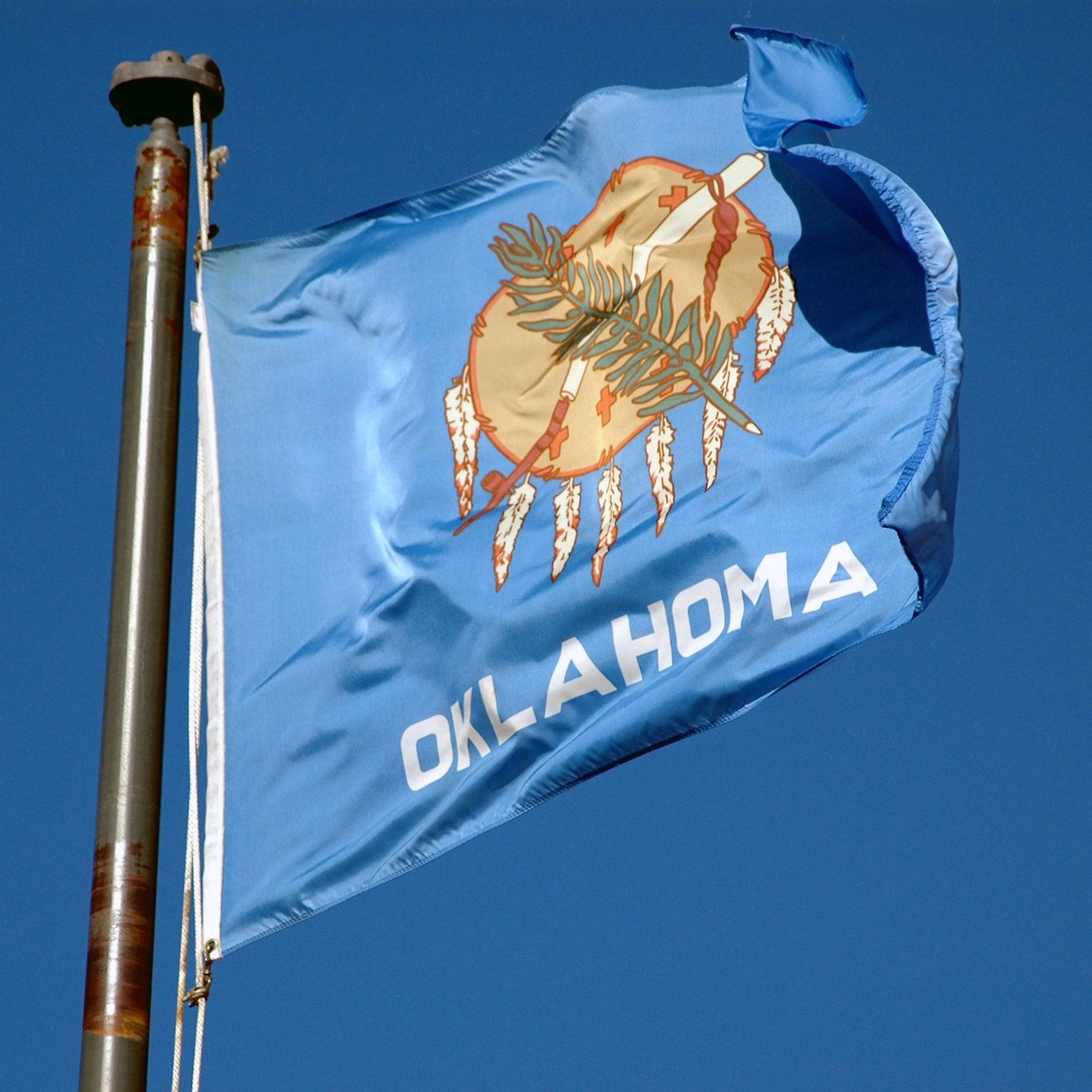 Oklahoma State Flag Made in USA – Heavy Duty Nylon - Image 3