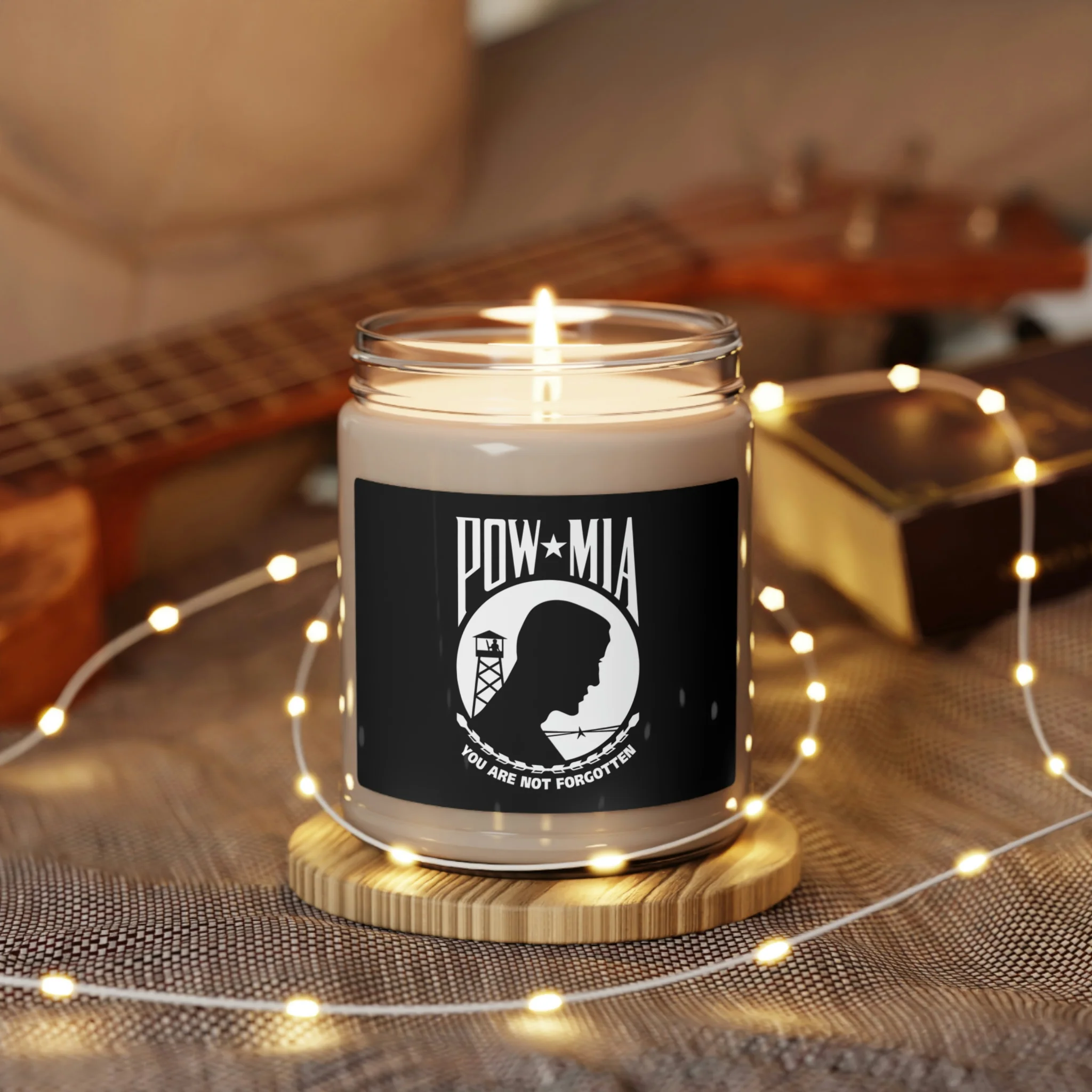 POW-MIA Flag Scented Soy Candle, 9oz - Image 3