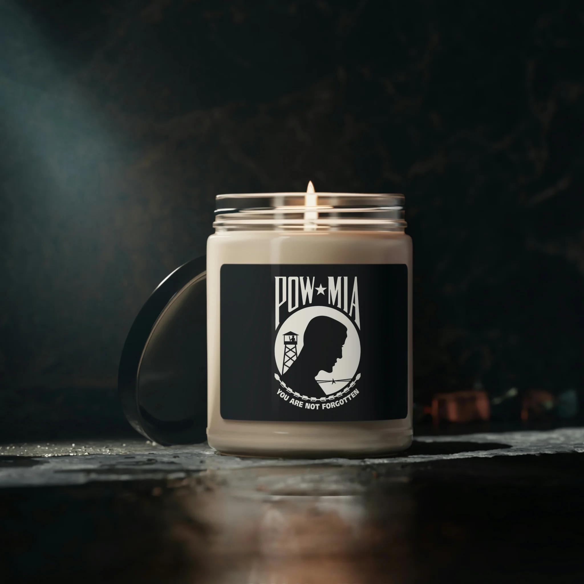 POW-MIA Flag Scented Soy Candle, 9oz - Image 5