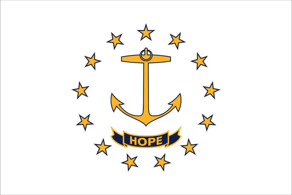 Rhode Island State Flag Made in USA – Heavy Duty Nylon - Image 2