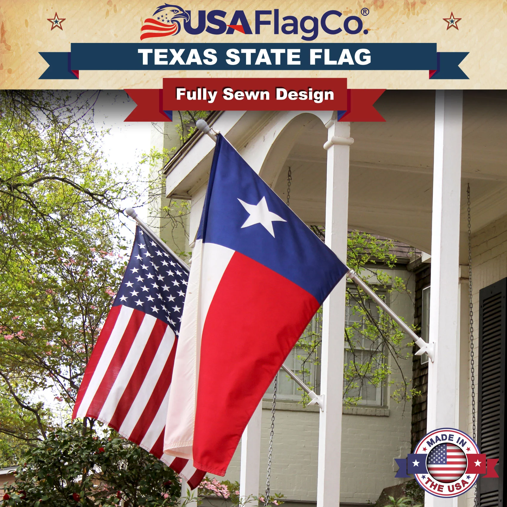Texas State Flag Made in USA – Lone Star Nylon or Polyester - Image 5