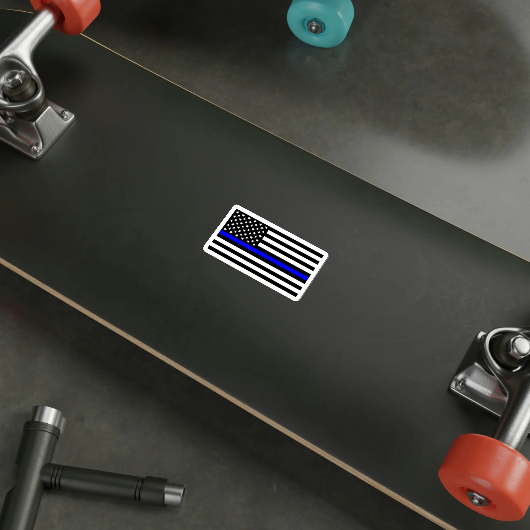 Thin Blue Line Flag Decal (indoor and outdoor use) - Image 10