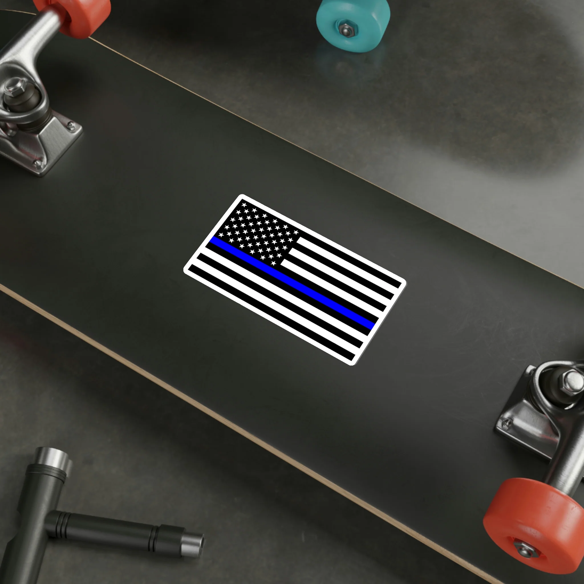 Thin Blue Line Flag Decal (indoor and outdoor use) - Image 18