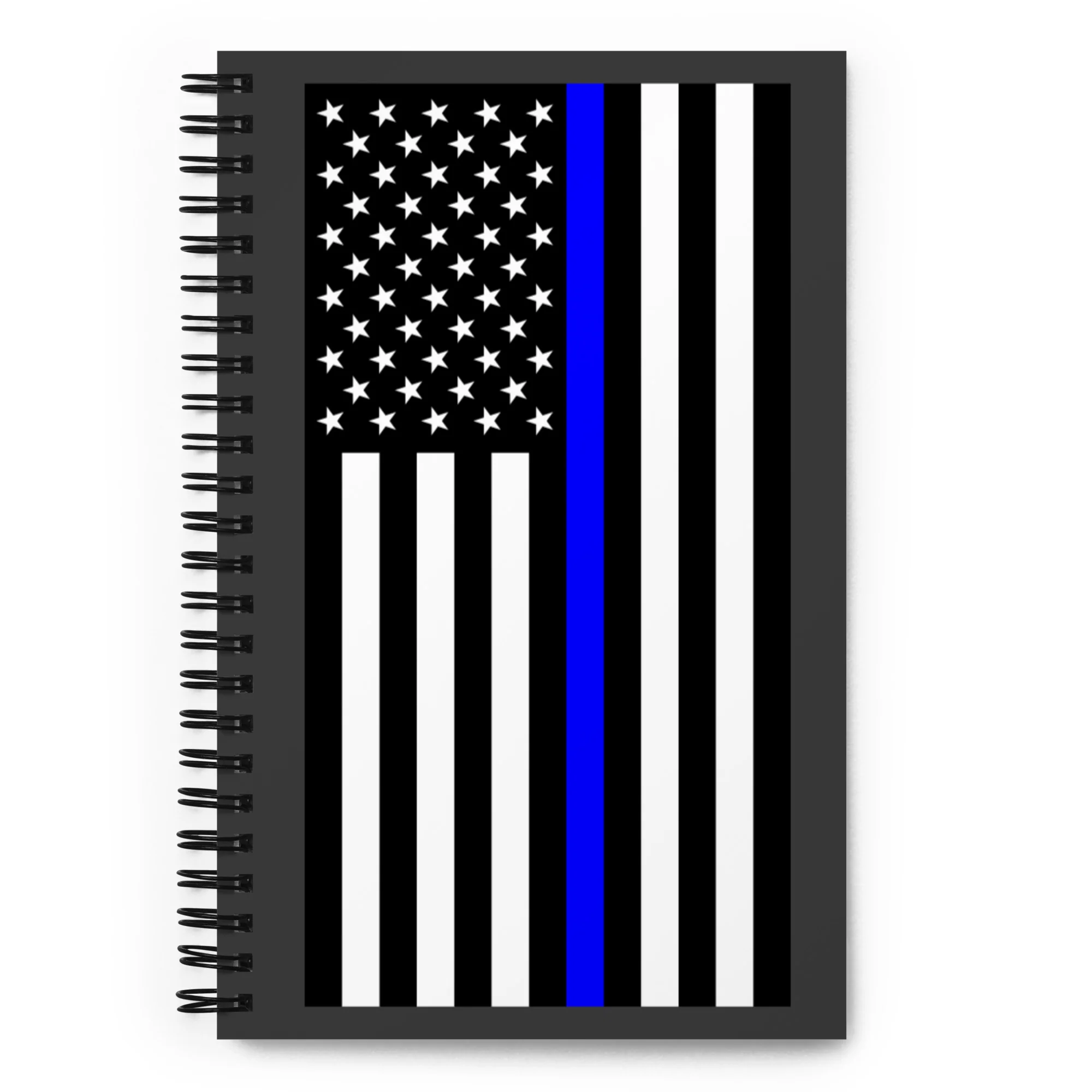 Thin Blue Line Flag Spiral Notebook