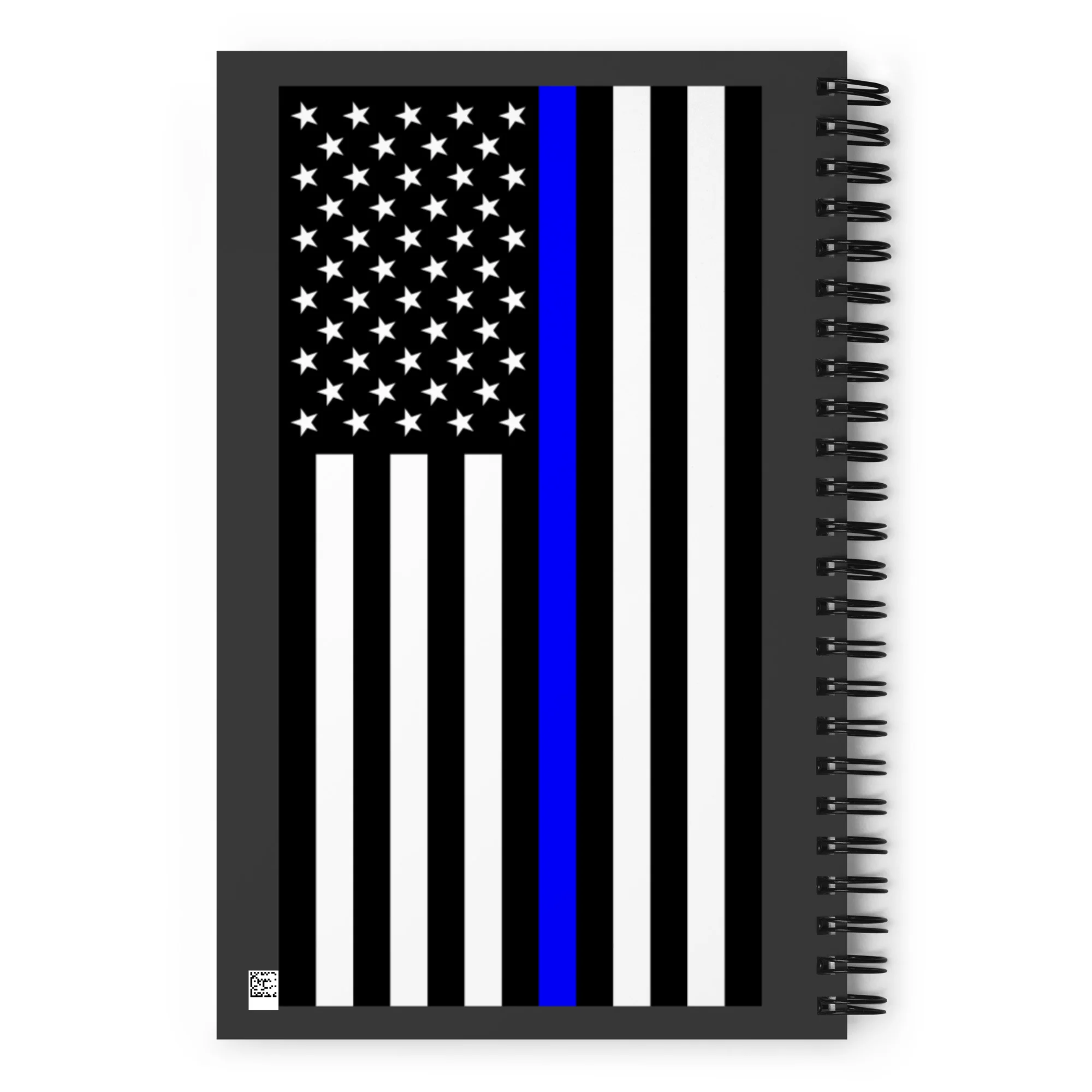 Thin Blue Line Flag Spiral Notebook - Image 3