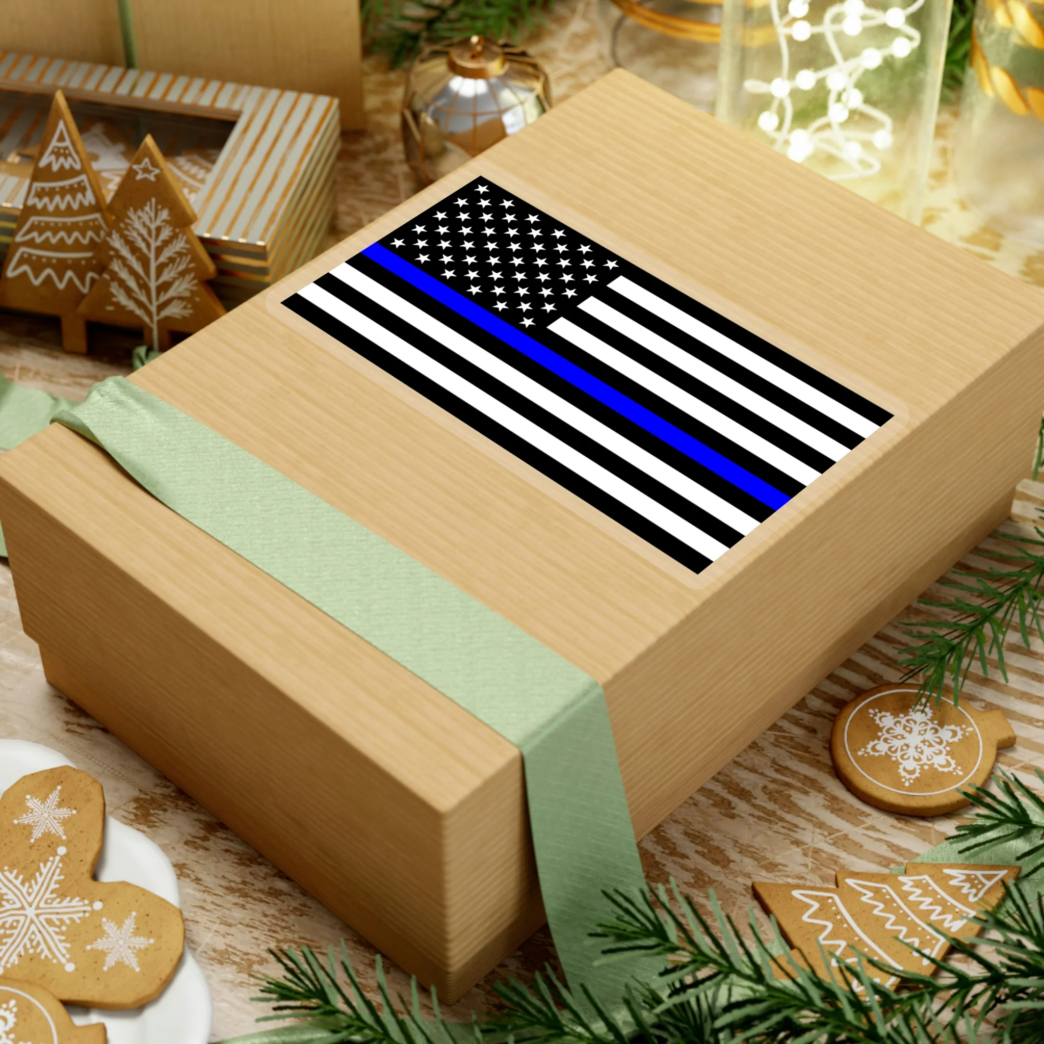 Thin Blue Line Flag Sticker - Image 19