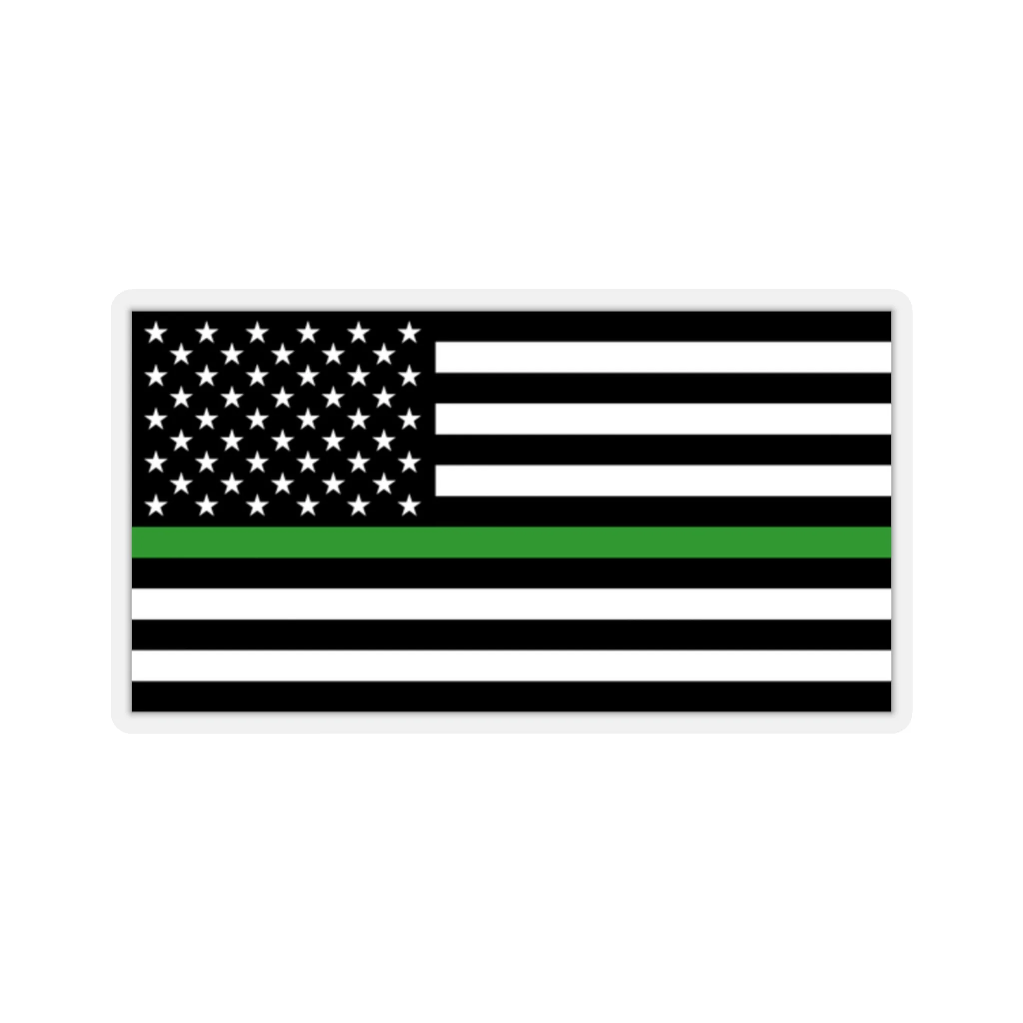 Thin Green Line Flag Sticker - Image 2