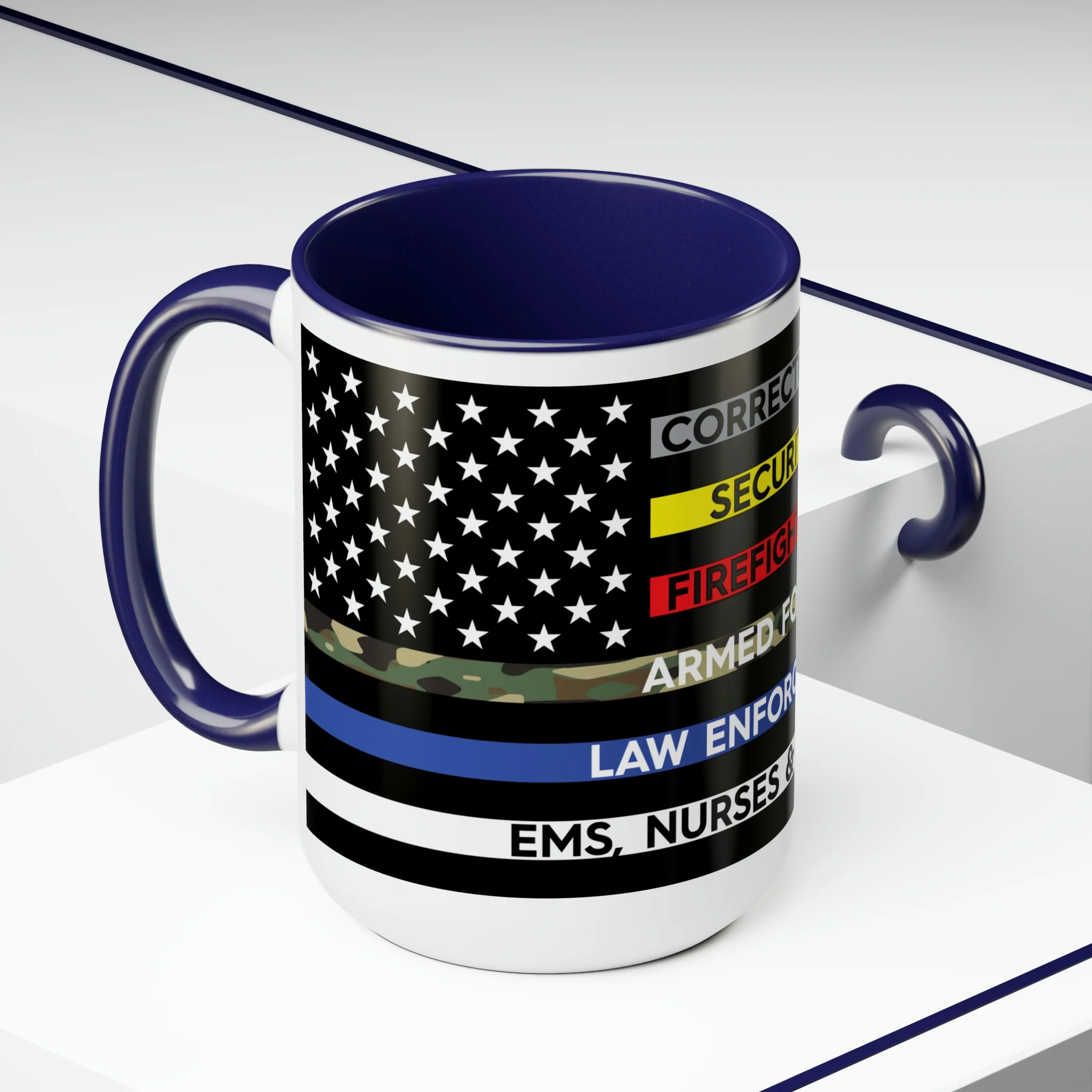 Thin Line USA Flag™ Coffee Mugs, 15oz - Image 15