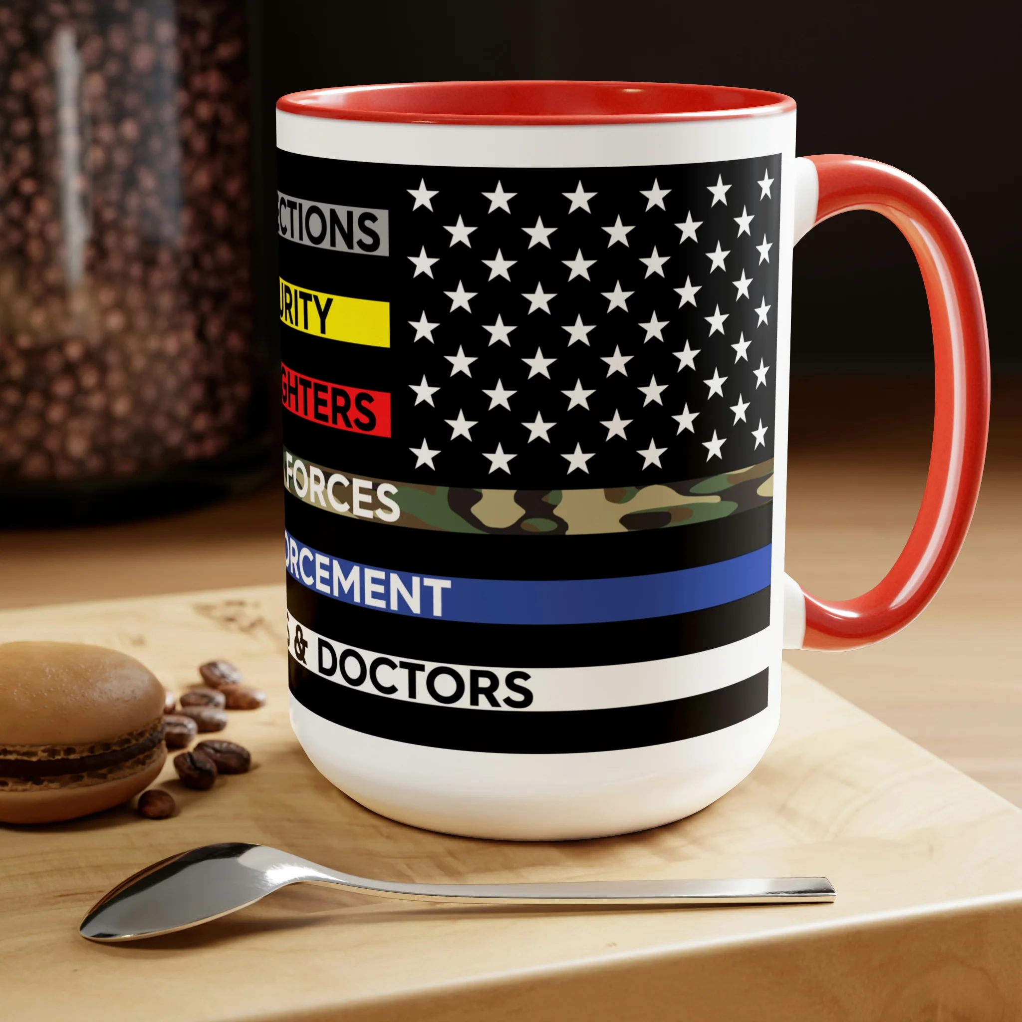 Thin Line USA Flag™ Coffee Mugs, 15oz - Image 24