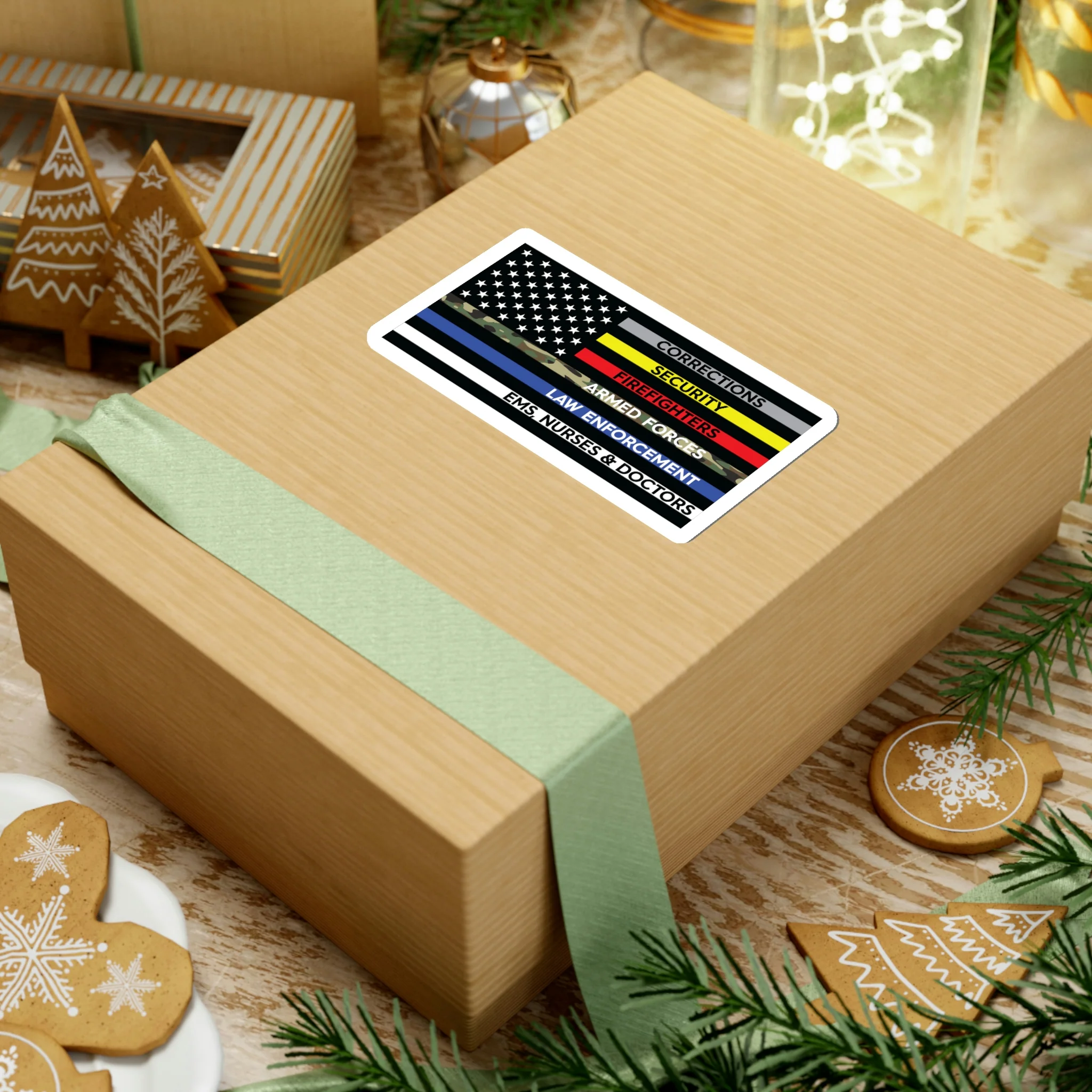 Thin Line USA Flag™ Sticker - Image 17