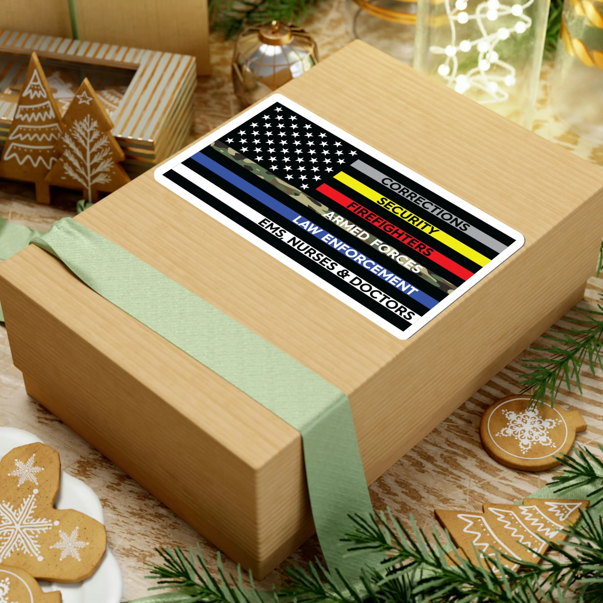 Thin Line USA Flag™ Sticker - Image 22
