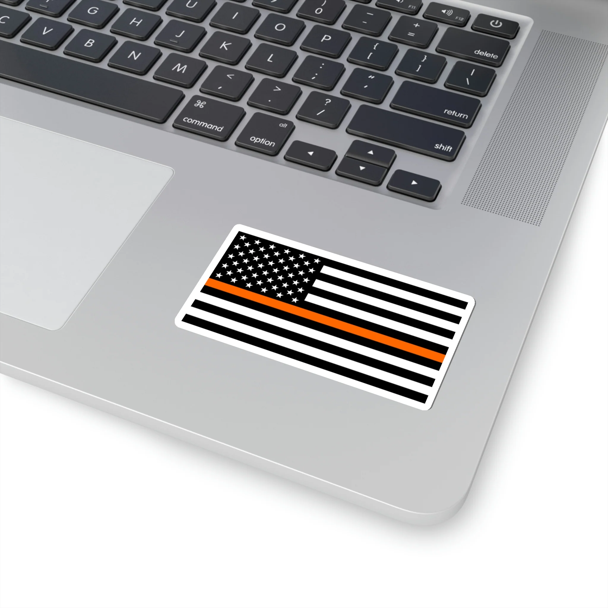 Thin Orange Line Flag Sticker - Image 11