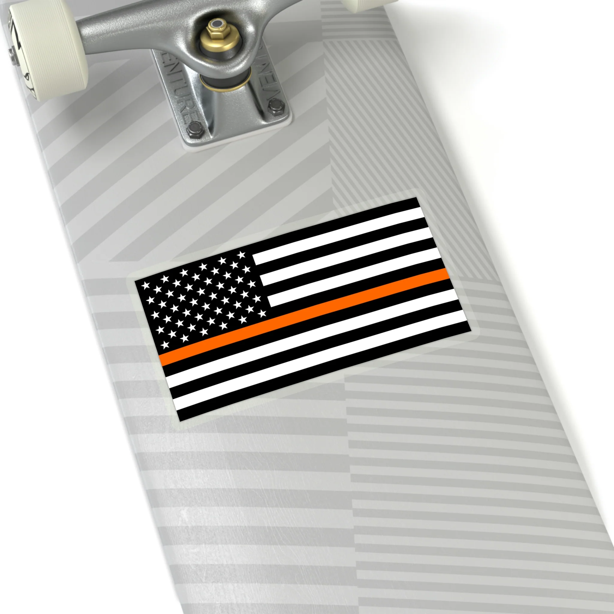 Thin Orange Line Flag Sticker - Image 18