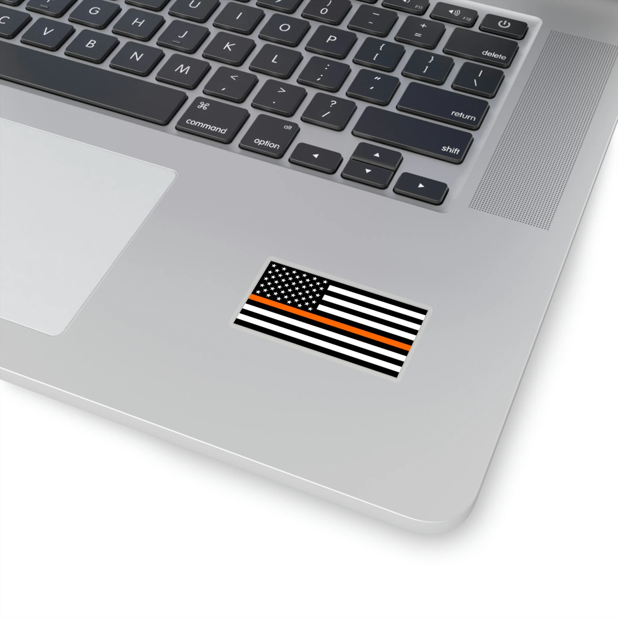 Thin Orange Line Flag Sticker - Image 6