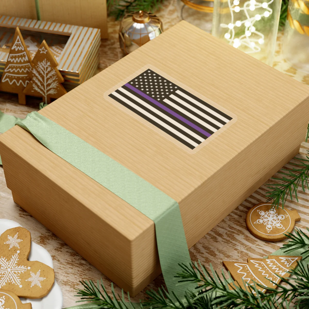 Thin Purple Line Flag Sticker - Image 14