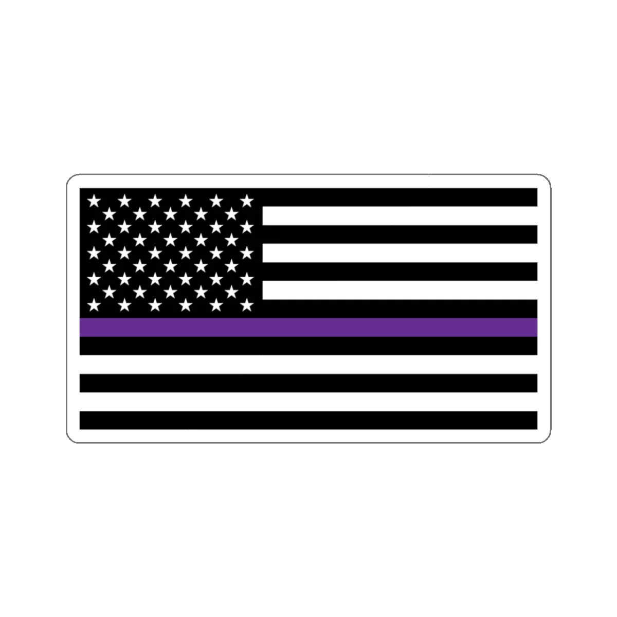 Thin Purple Line Flag Sticker - Image 4