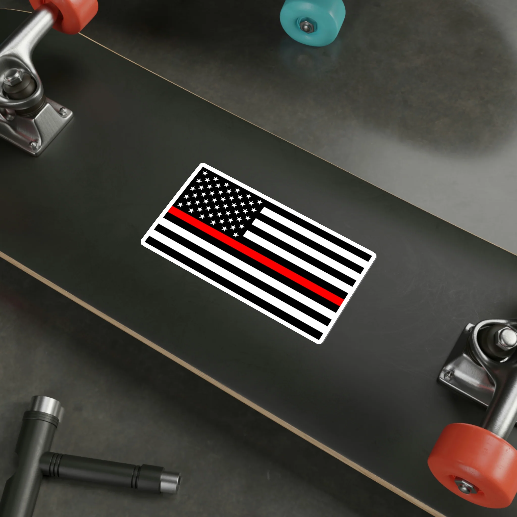 Thin Red Line Flag Decal (indoor and outdoor use) - Image 3