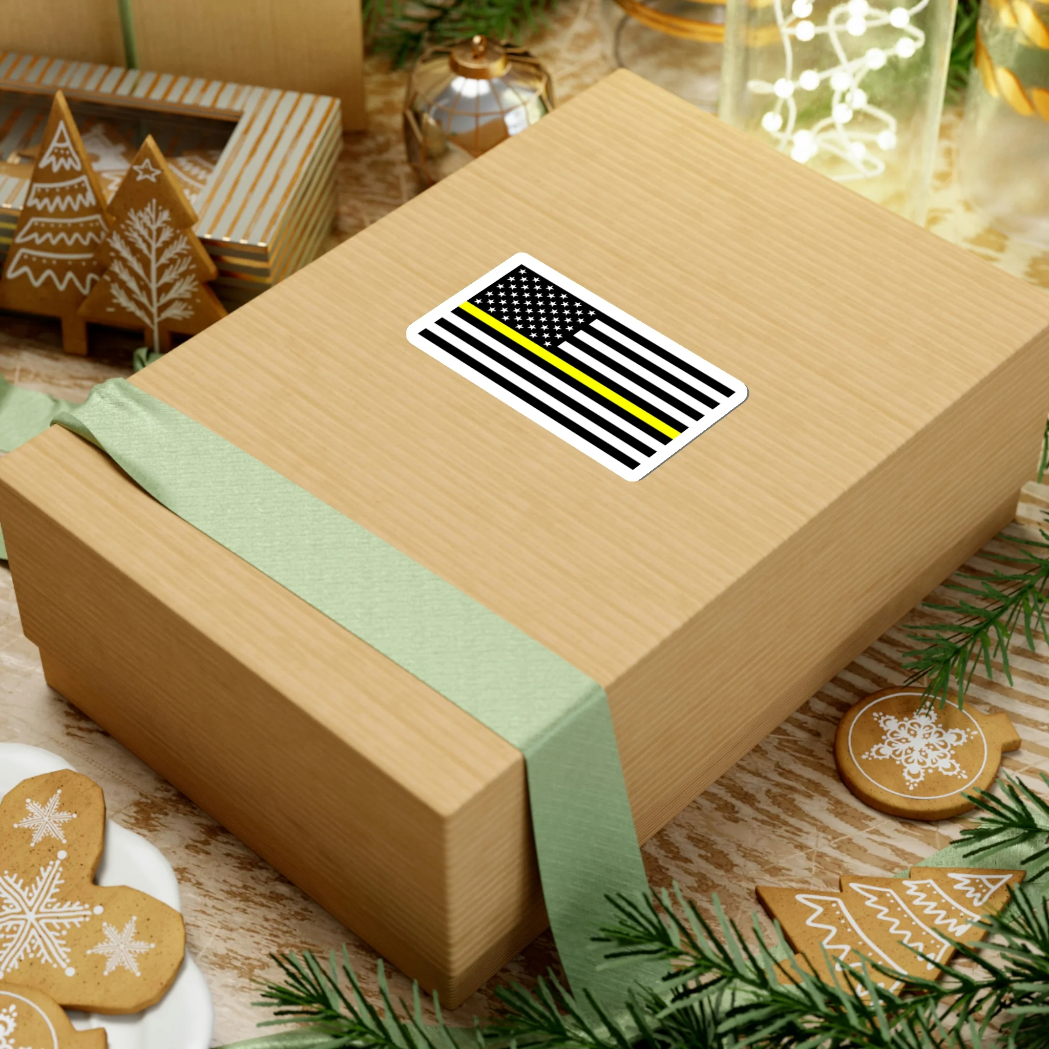 Thin Yellow Line Flag Sticker - Image 12