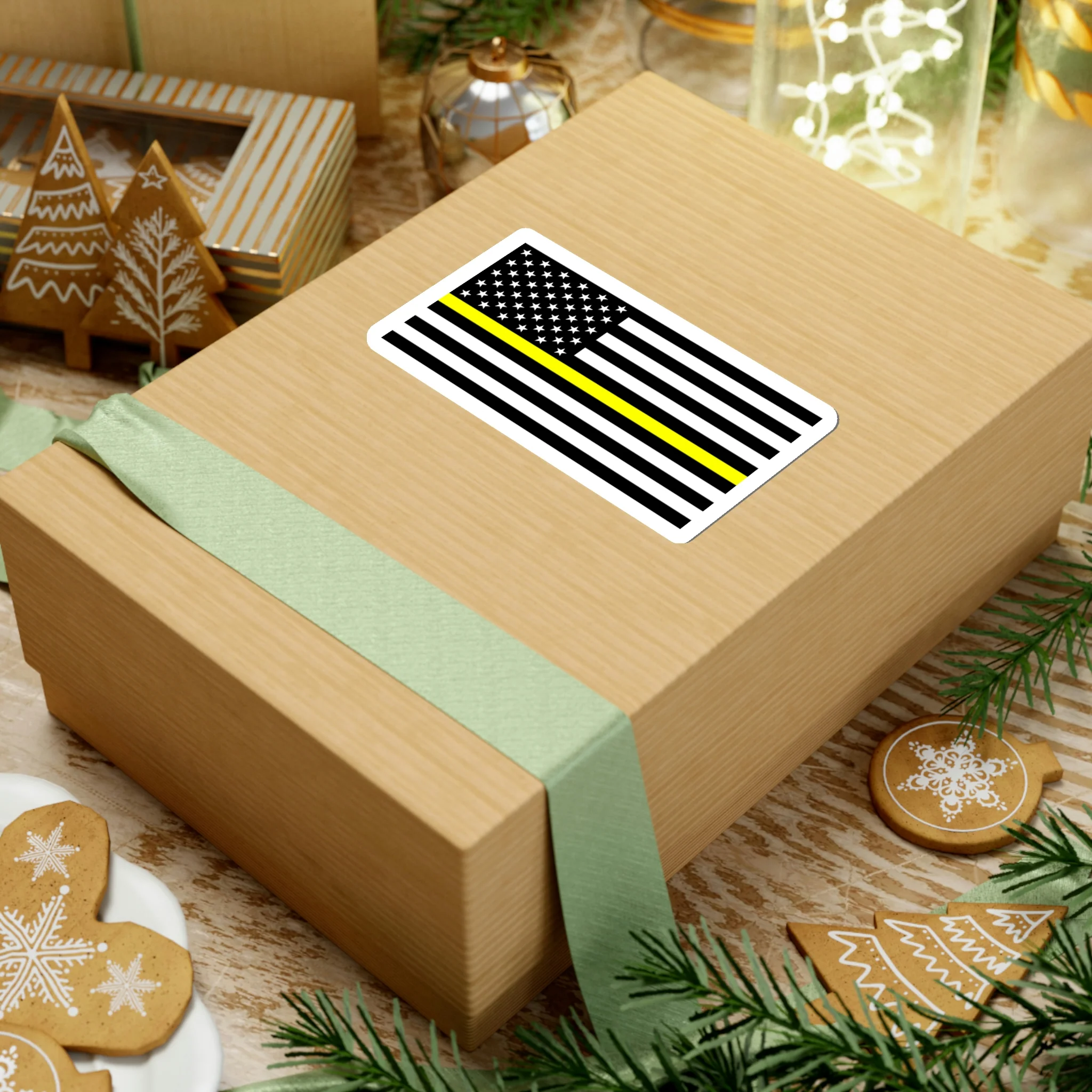 Thin Yellow Line Flag Sticker - Image 17