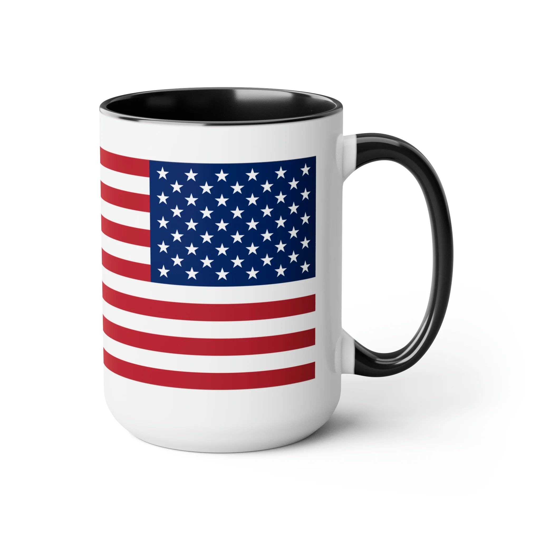 Two-Tone American Flag Coffee Mugs, 15oz - Image 3