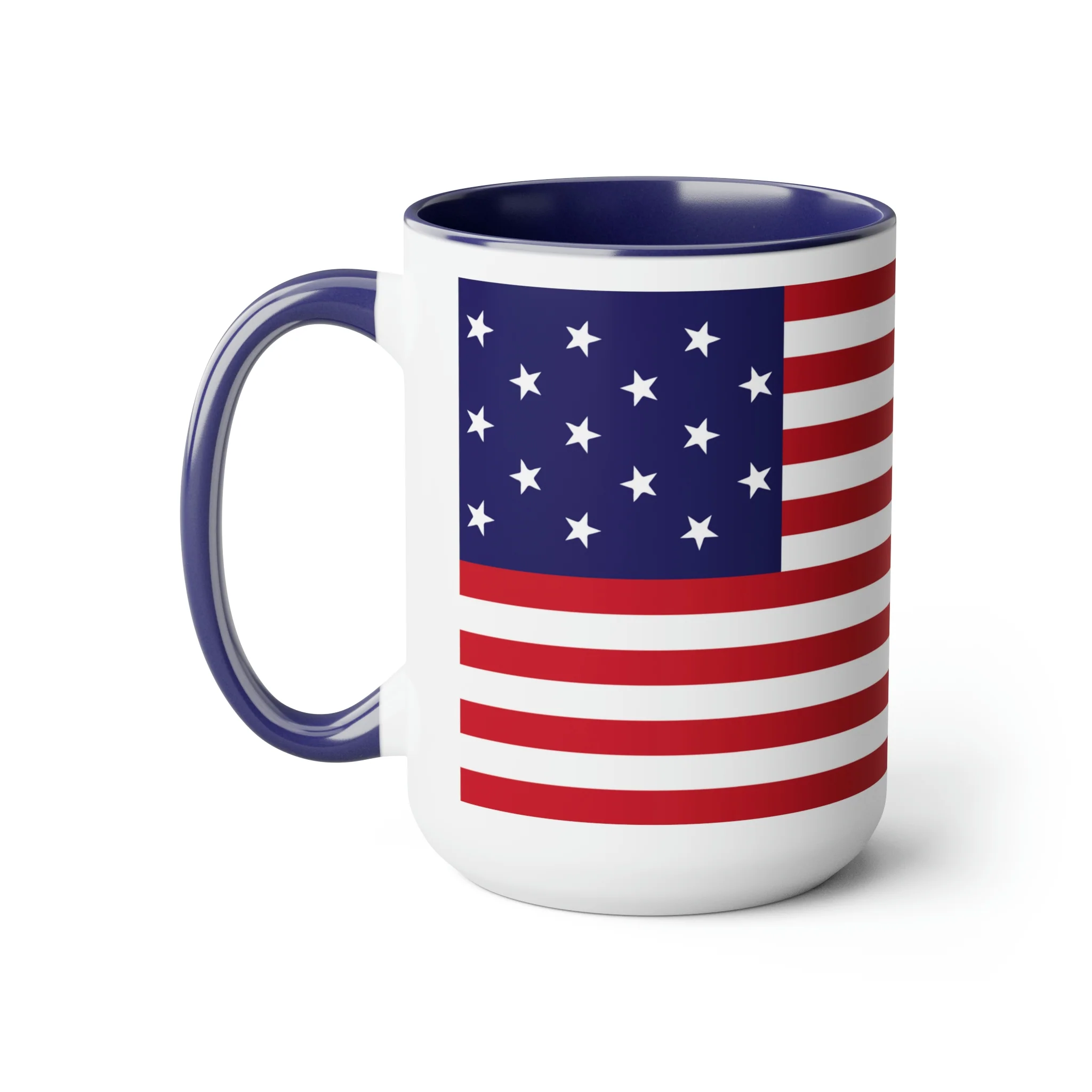 Two-Tone Star Spangled Banner Flag Coffee Mugs, 15oz - Image 11