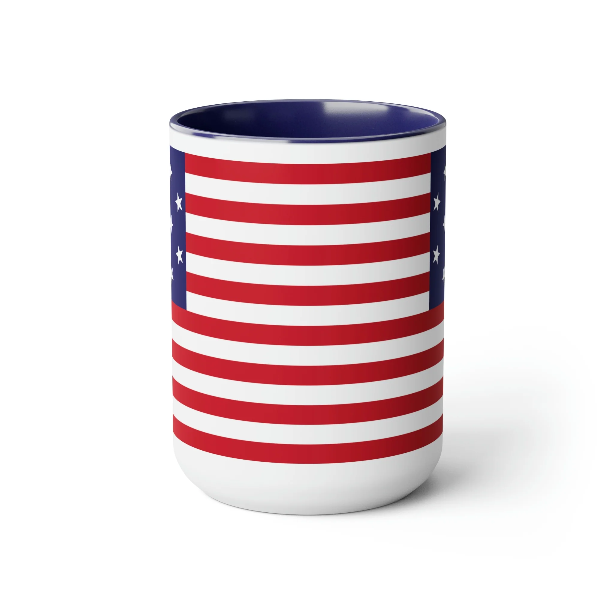 Two-Tone Star Spangled Banner Flag Coffee Mugs, 15oz - Image 12