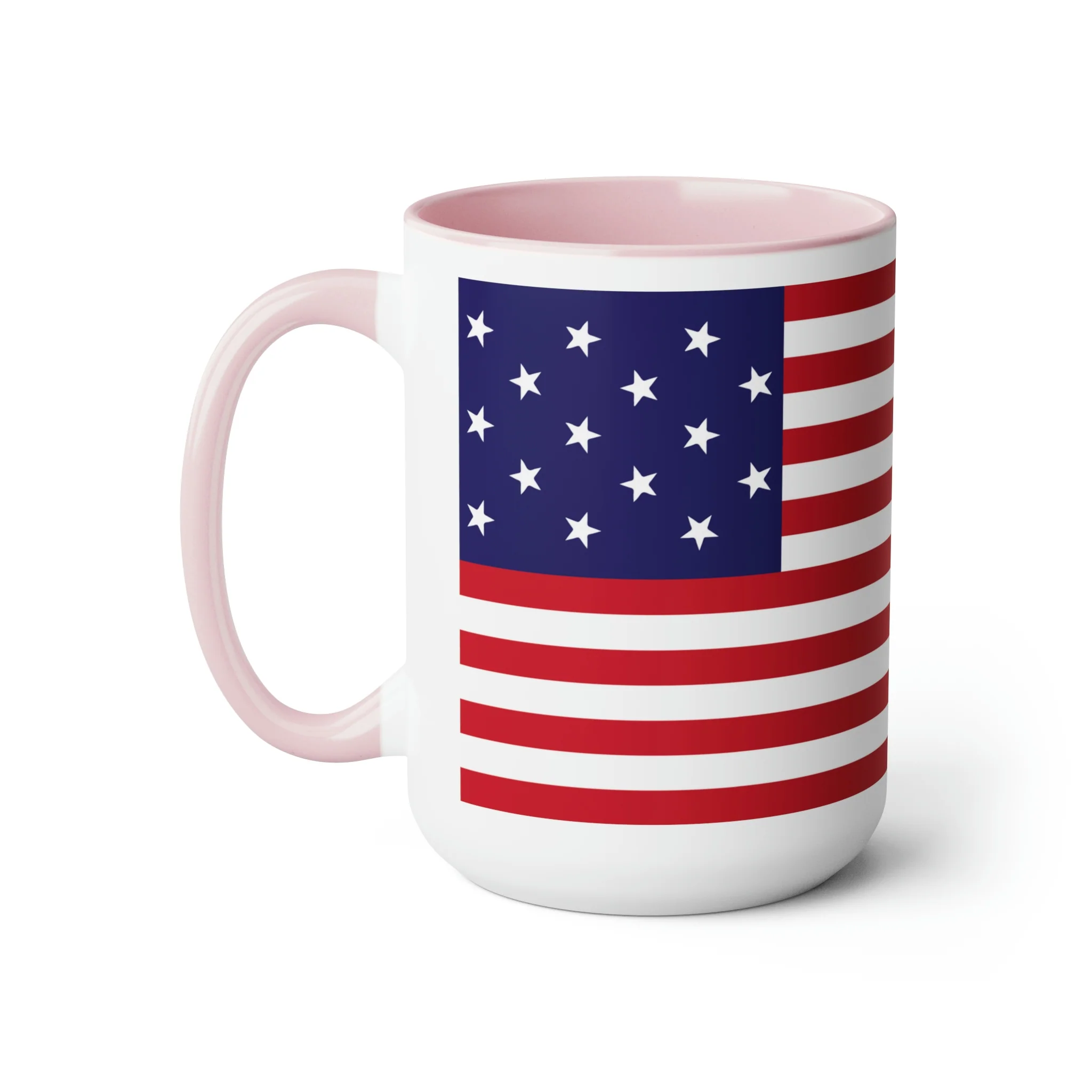 Two-Tone Star Spangled Banner Flag Coffee Mugs, 15oz - Image 16