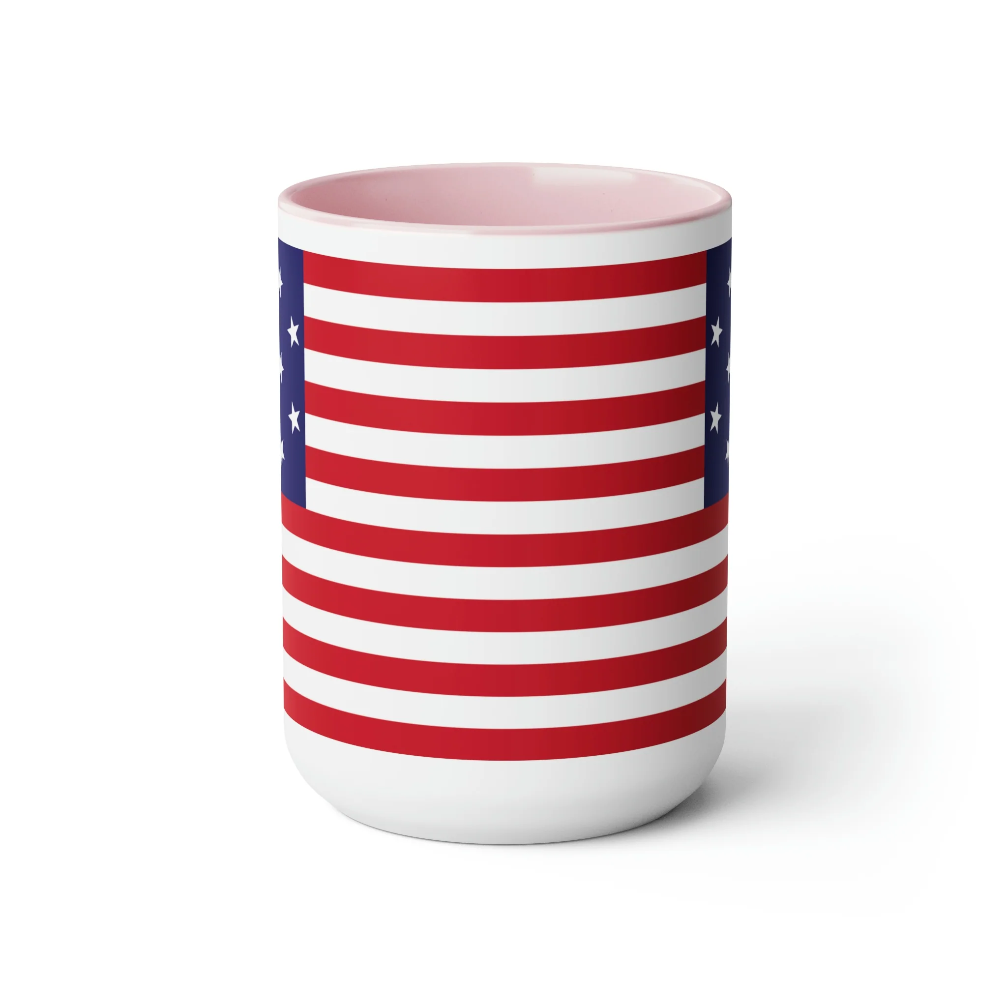 Two-Tone Star Spangled Banner Flag Coffee Mugs, 15oz - Image 17