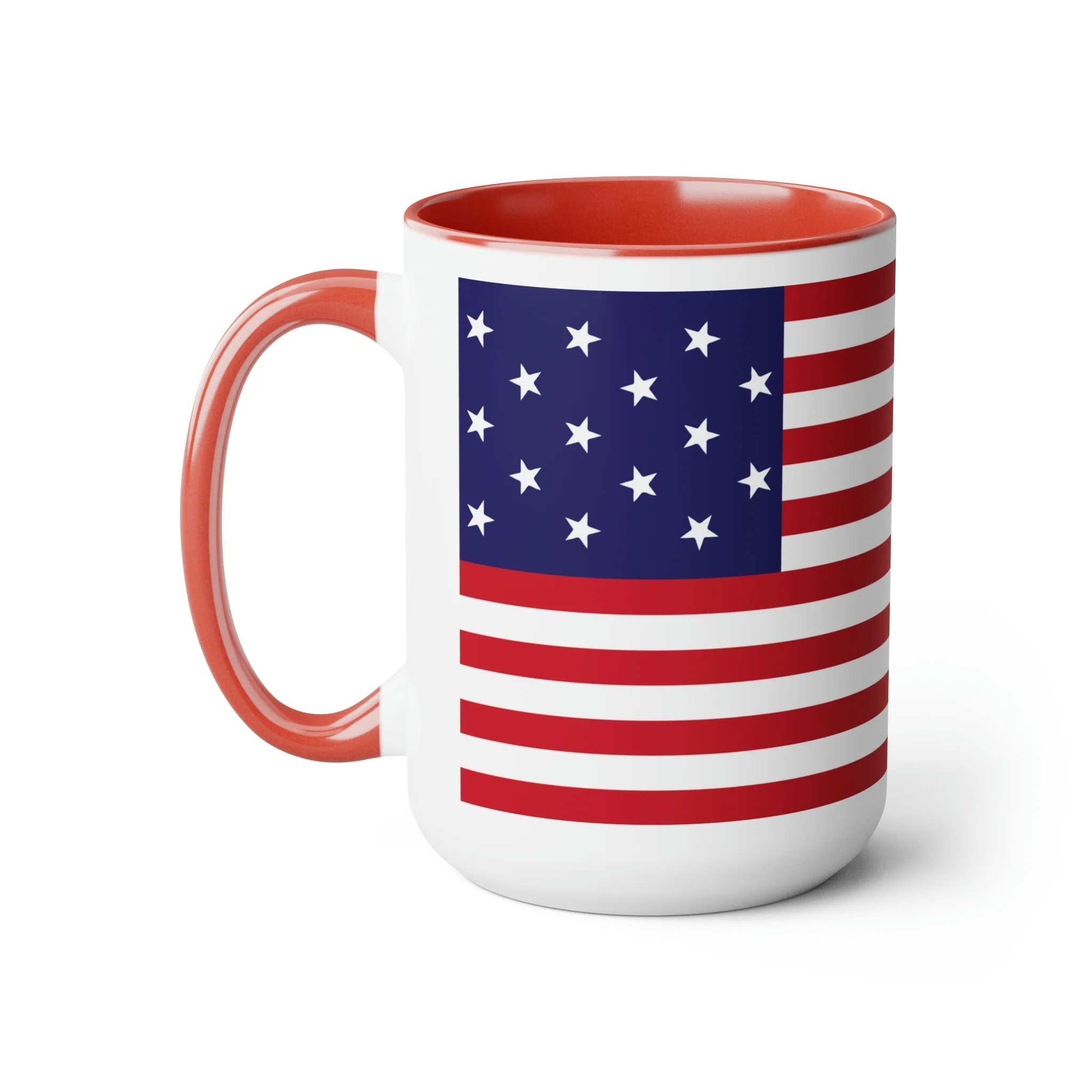 Two-Tone Star Spangled Banner Flag Coffee Mugs, 15oz - Image 21