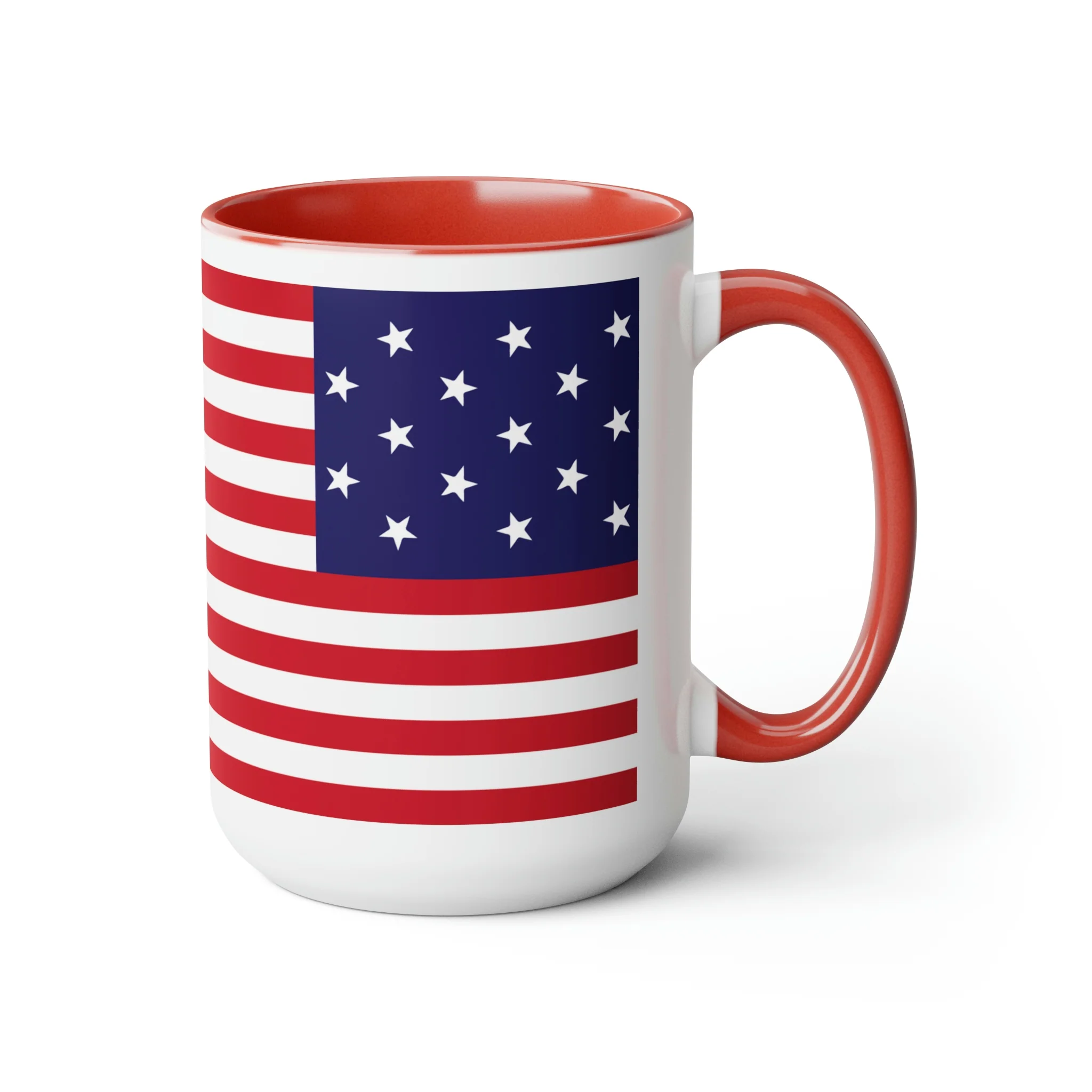 Two-Tone Star Spangled Banner Flag Coffee Mugs, 15oz - Image 23