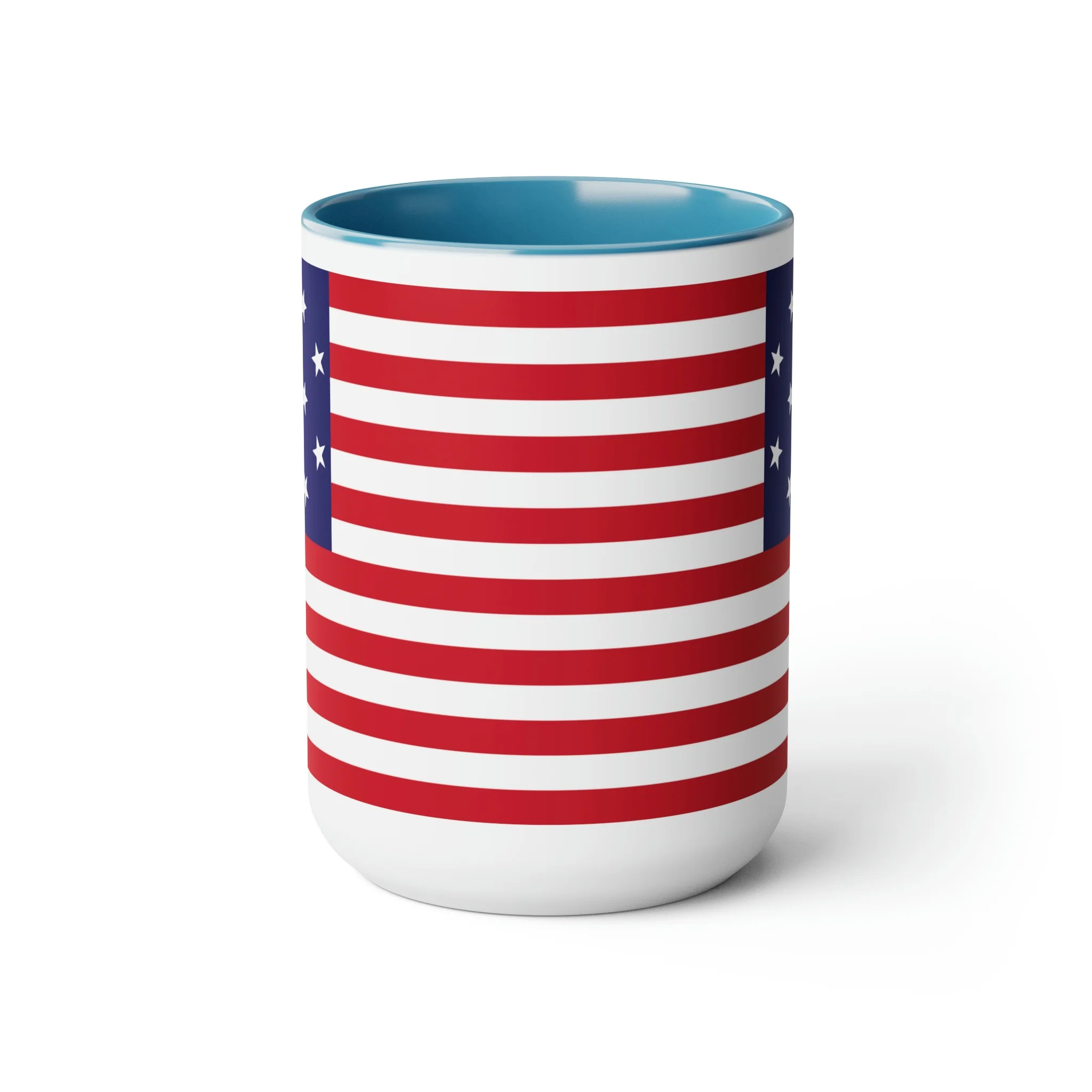 Two-Tone Star Spangled Banner Flag Coffee Mugs, 15oz - Image 7