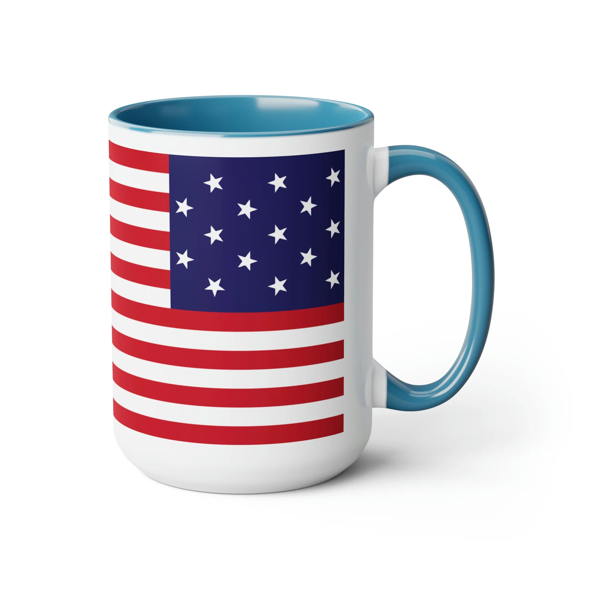Two-Tone Star Spangled Banner Flag Coffee Mugs, 15oz - Image 8
