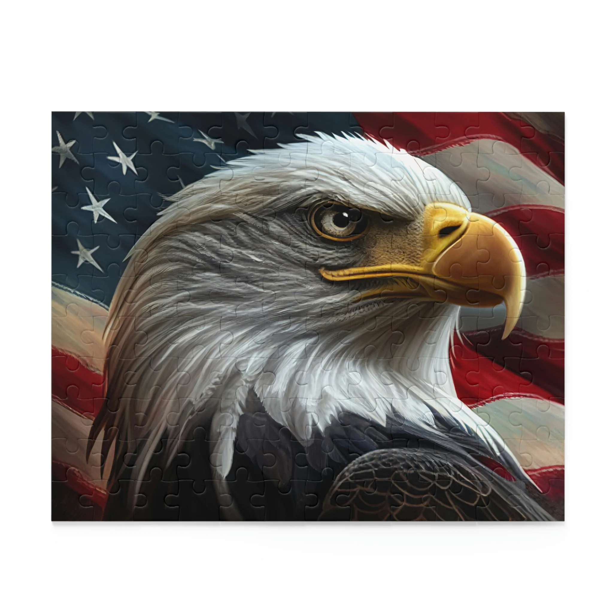 USA Flag American Bald Eagle Puzzle (120, 252, 500-Piece) - Image 4