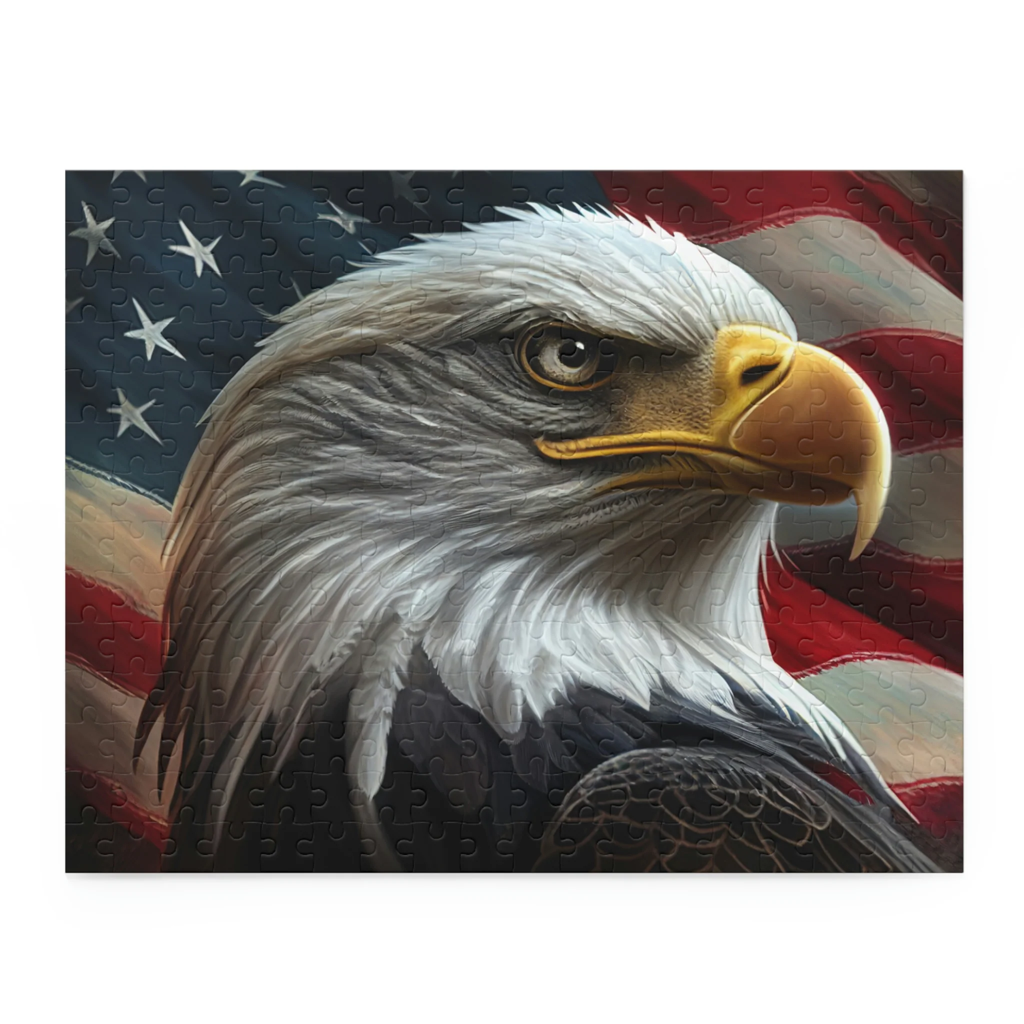 USA Flag American Bald Eagle Puzzle (120, 252, 500-Piece) - Image 7