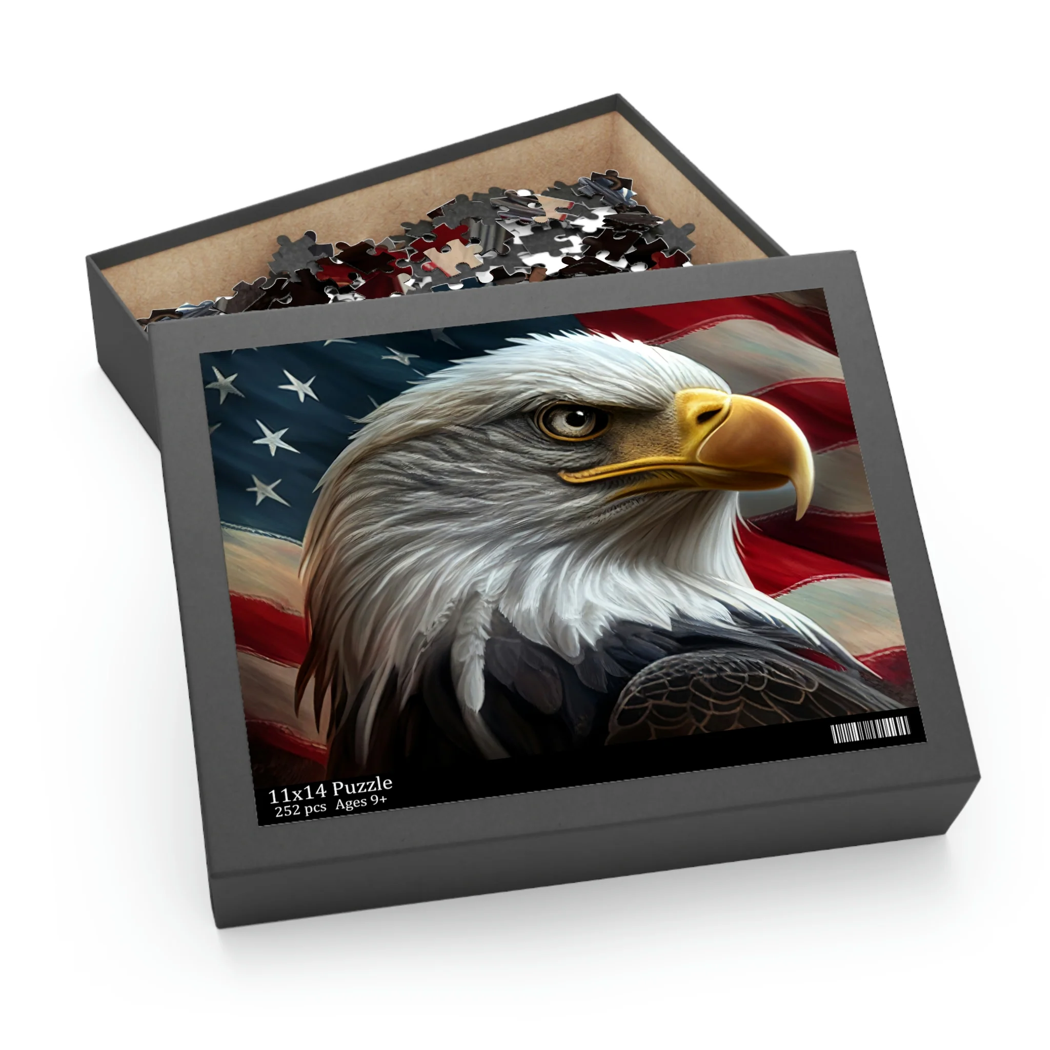 USA Flag American Bald Eagle Puzzle (120, 252, 500-Piece) - Image 8