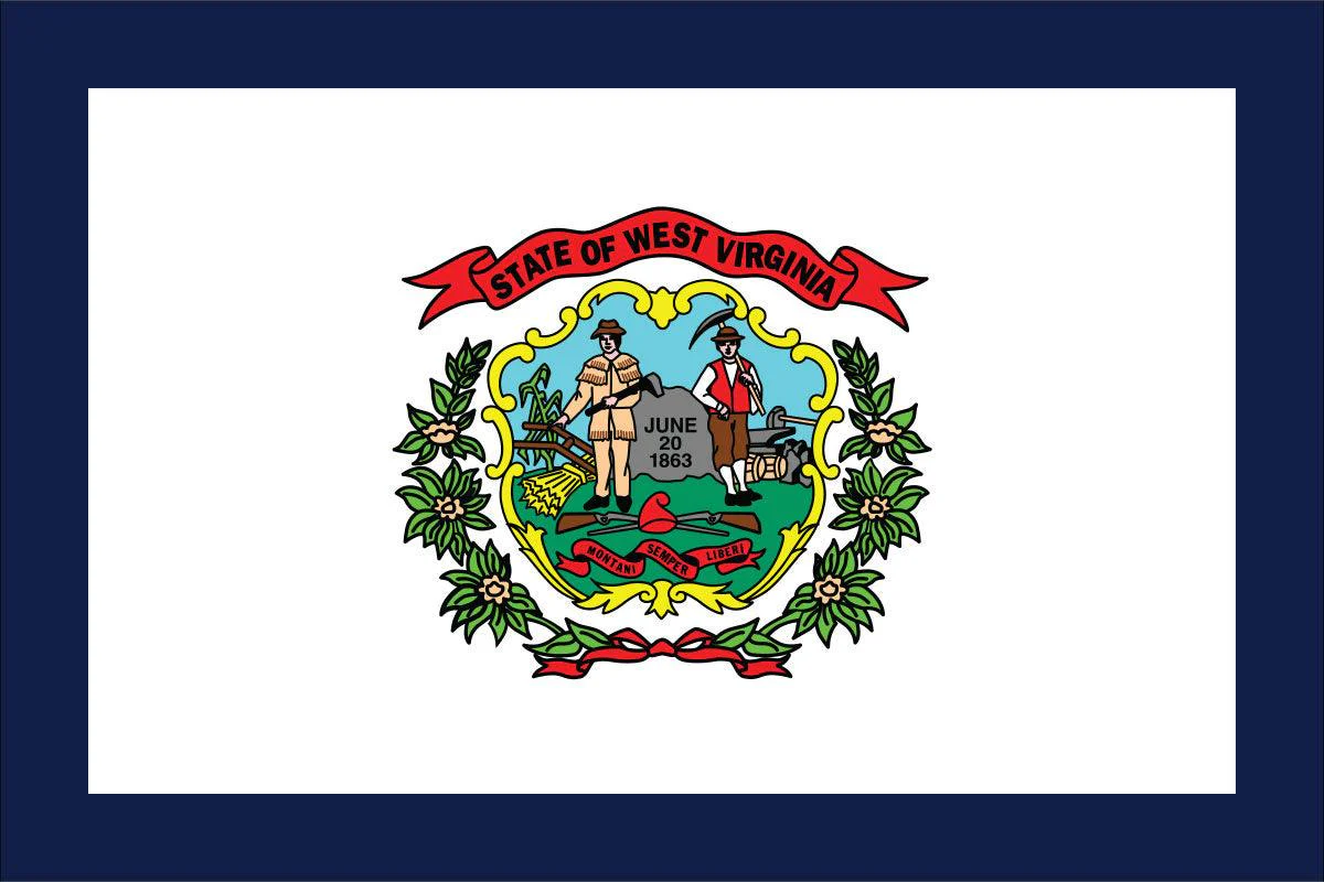 West Virginia State Flag Made in USA – Heavy Duty Nylon - Image 2