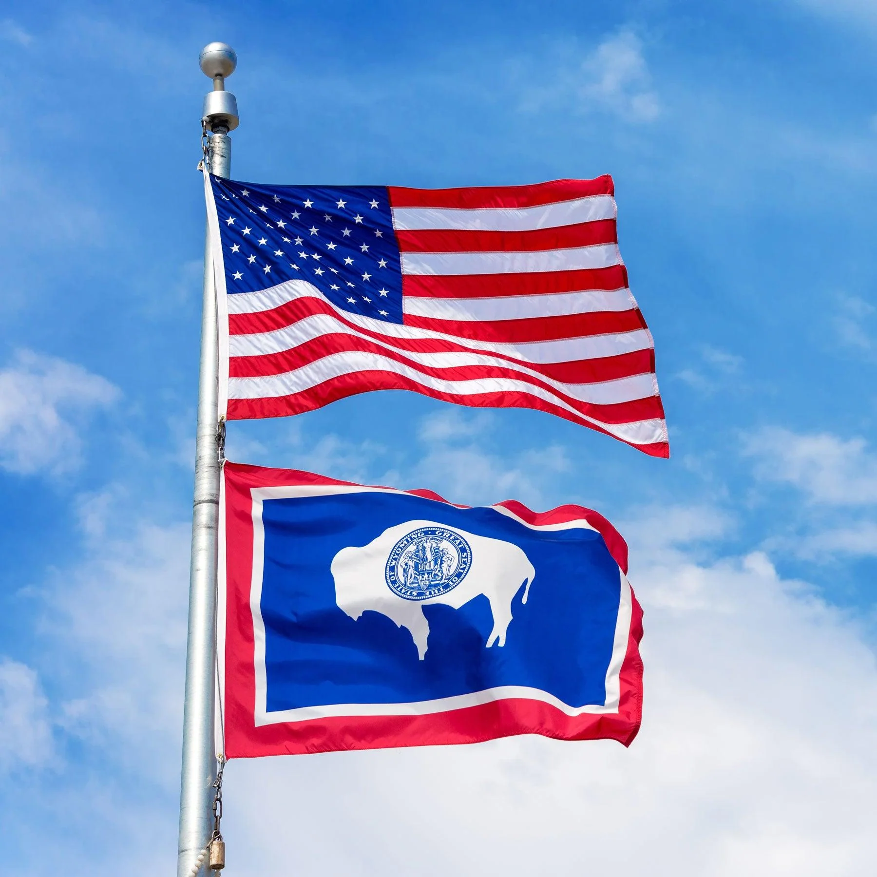 Wyoming State Flag Made in USA – Heavy Duty Nylon - Image 3